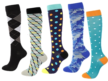 FUNNY COMPRESSION SOCKS L-XL - pattern 6