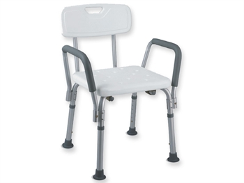 SHOWER CHAIR with backrest and armrest - load 100 kg