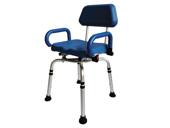 ROTATING SHOWER CHAIR with PU backrest and seat - load 136 kg