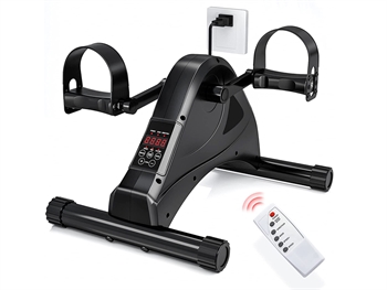 ELECTRIC PEDAL EXERCISER WITH DISPLAY - black