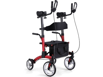 FULLY ADJUSTABLE STANDUP ROLLATOR - aluminium - red