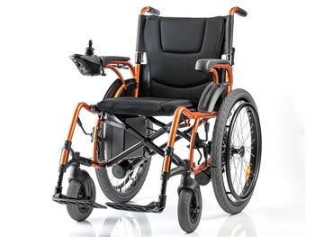 POWERED WHEELCHAIR - rear wheels 24" with handrail