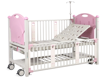 CHILDREN BED - 2 cranks - pink