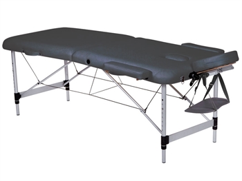 2-SECTION ALUMINIUM MASSAGE TABLE - black