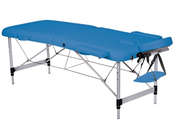 2-SECTION ALUMINIUM MASSAGE TABLE - blue