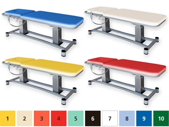 LORD HEIGHT ADJUSTABLE EXAMINATION COUCH with TR/RTR - any colour