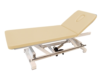 ELECTRIC HEIGHT ADJUSTABLE TREATMENT TABLE with footbar - beige