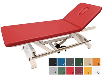 ELECTRIC HEIGHT ADJUSTABLE TREATMENT TABLE with footbar - colour on request