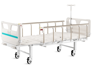 3 JOINTS PATIENT BED - 2 cranks - castors