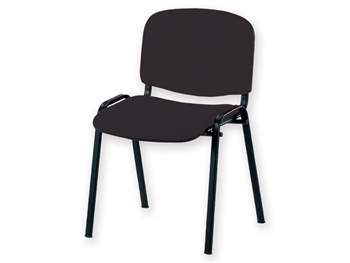 ISO VISITOR CHAIR - leatherette - black
