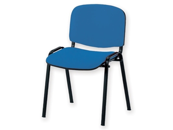 ISO VISITOR CHAIR - leatherette - blue