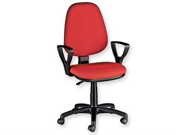 CUNEO CHAIR with armrest - fabric - red