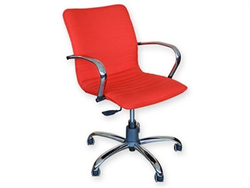 ELITE LOW-BACKED CHAIR - fabric - red