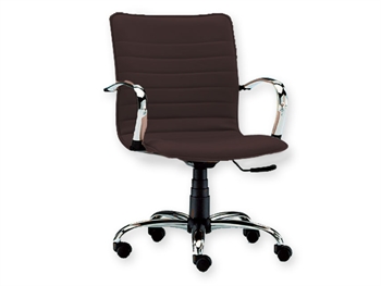 ELITE LOW-BACKED CHAIR - leatherette - black
