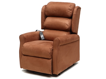 GINEVRA LIFT ARMCHAIR 2 motors - fireproof - brown