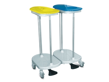 BAG HOLDER TROLLEY foot operated - 2 bags