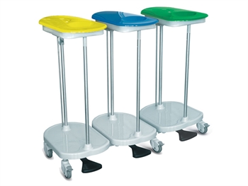 BAG HOLDER TROLLEY foot operated - 3 bags