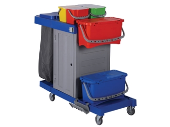 SAFETY MULTIFUNCTION CLEANING TROLLEY
