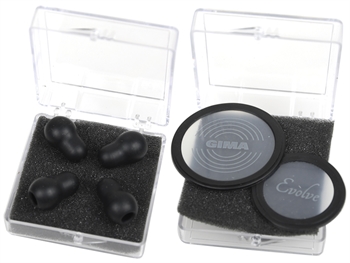 GIMA EVOLVE KIT: 2 FLOATING DIAPHRAGMS + 2 PAIRS OF EARTIPS - black - spare