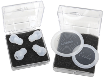 GIMA EVOLVE KIT: 2 FLOATING DIAPHRAGMS + 2 PAIRS OF EARTIPS - transparent - spare