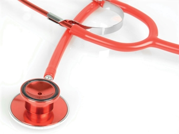 COLOURED TRAD DUAL HEAD STETHOSCOPE - red