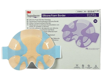 TEGADERM 3M SILICONE FOAM BORDER DRESSING 15x17 cm